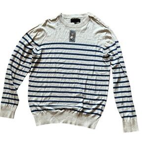 21Men Pullover Sweater Lightweight Blue Striped New with Tags Men’s Size…